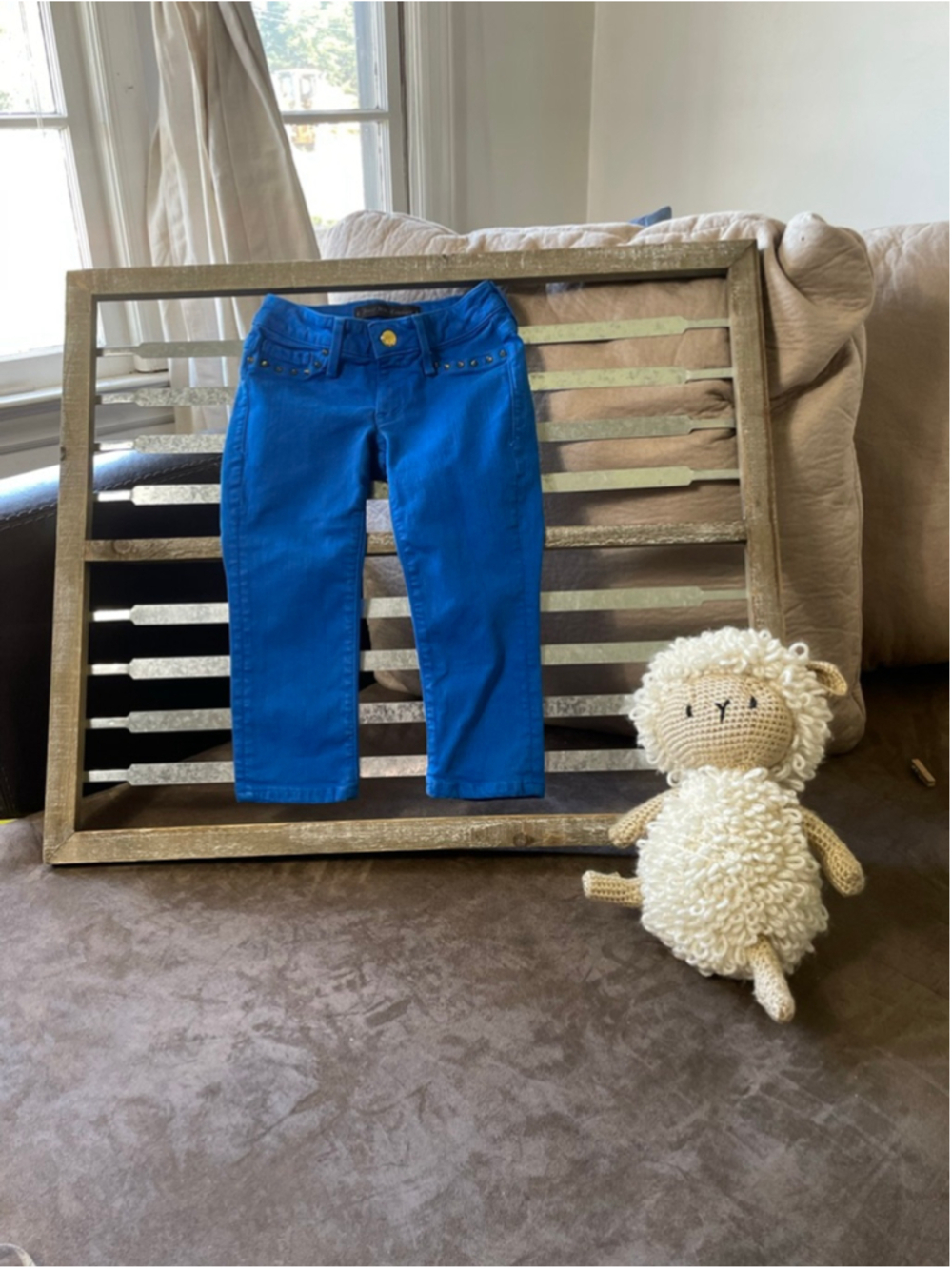 Girls Juicy Jean Couture Blue Studded Jeans Size 2